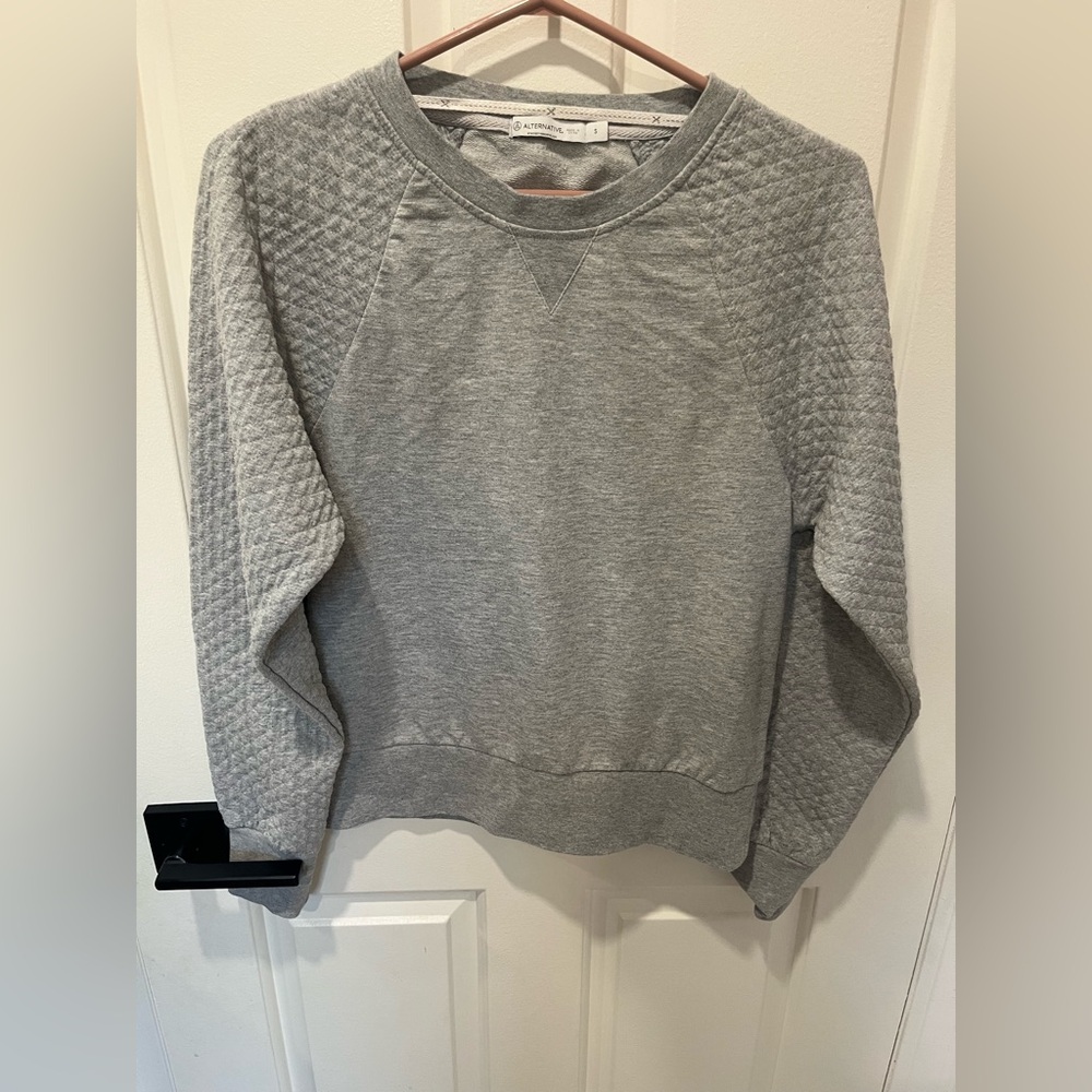 Alternative Gray Quilted Sweatshirt